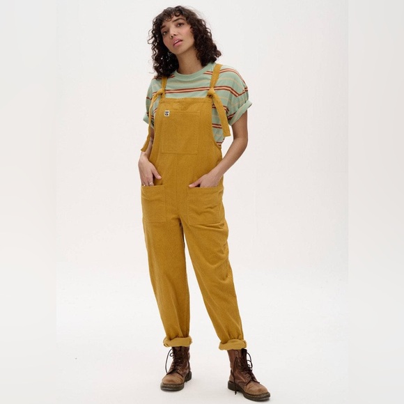 Lucy & Yak Pants - NWOT Lucy & Yak Original Dungaree Organic Cotton Mustard Size UK8 US4 Unisex